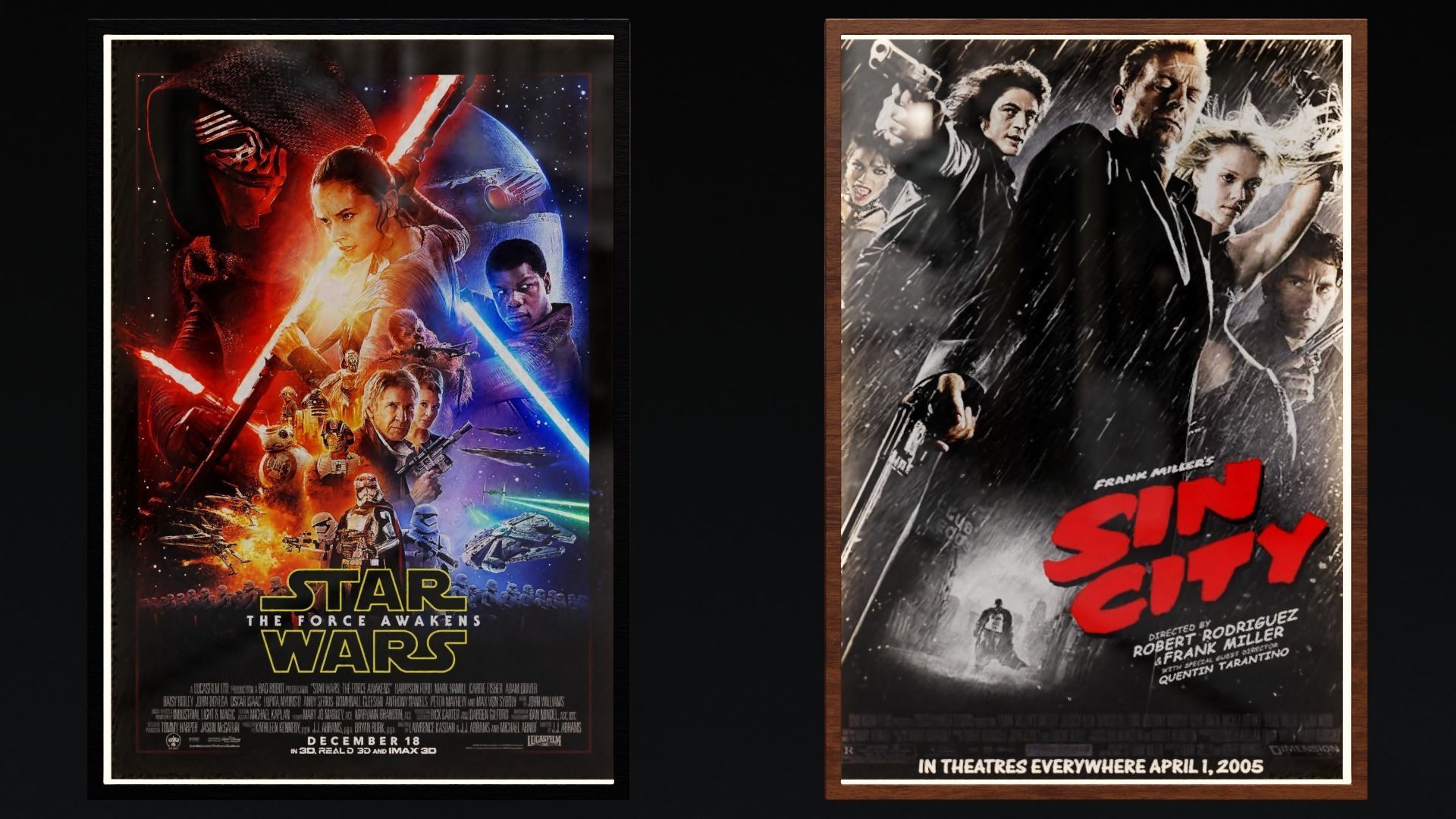 Classic Movies Poster Displays 3D model_12