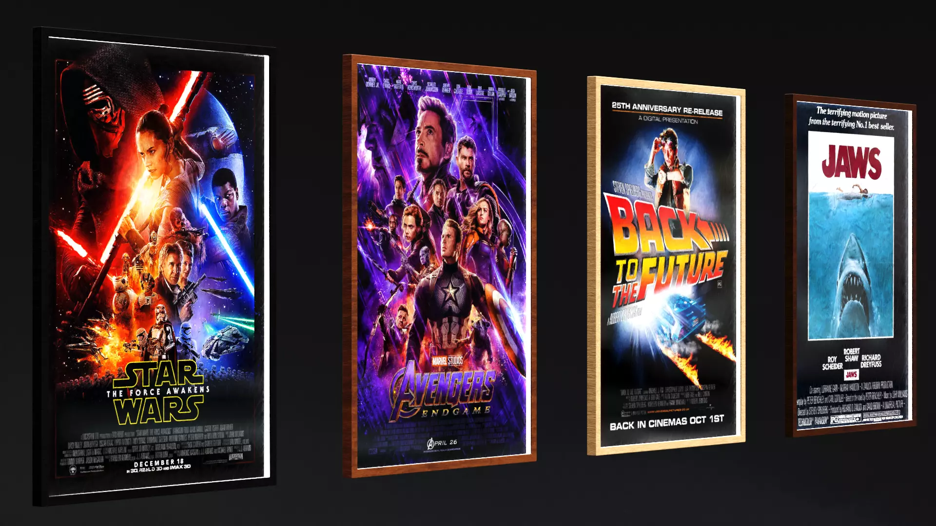 Classic Movies Poster Displays 3D model_0