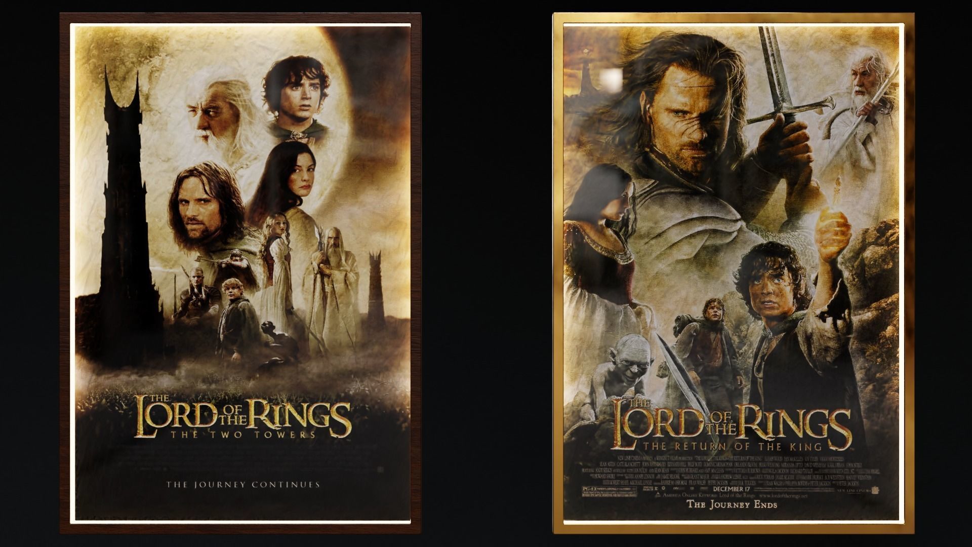 Classic Movies Poster Displays 3D model_2
