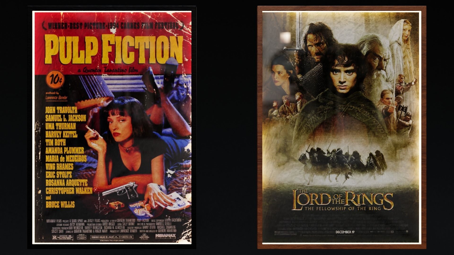 Classic Movies Poster Displays 3D model_1