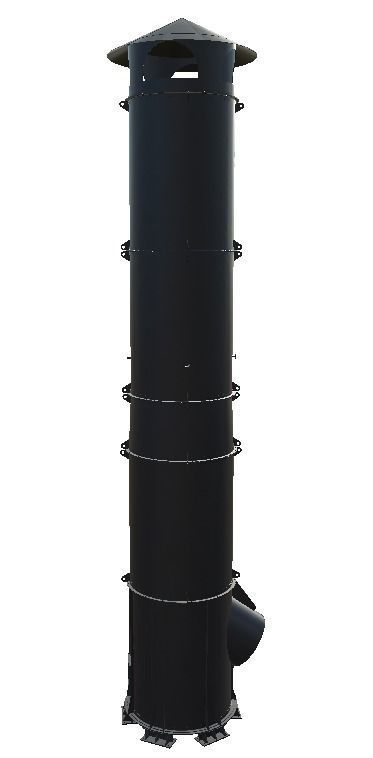 Smokestack chimney grate for wood burning stoves 3D model_2