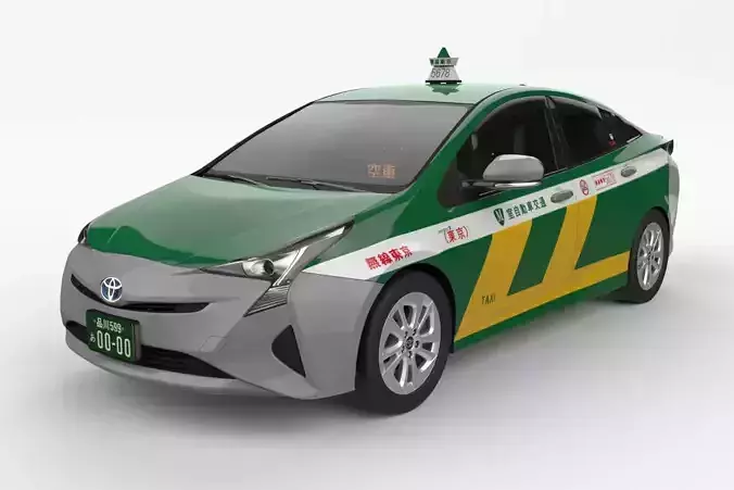 Japanese Taxi MusenTokyo TOYOTA Prius2016 3D model