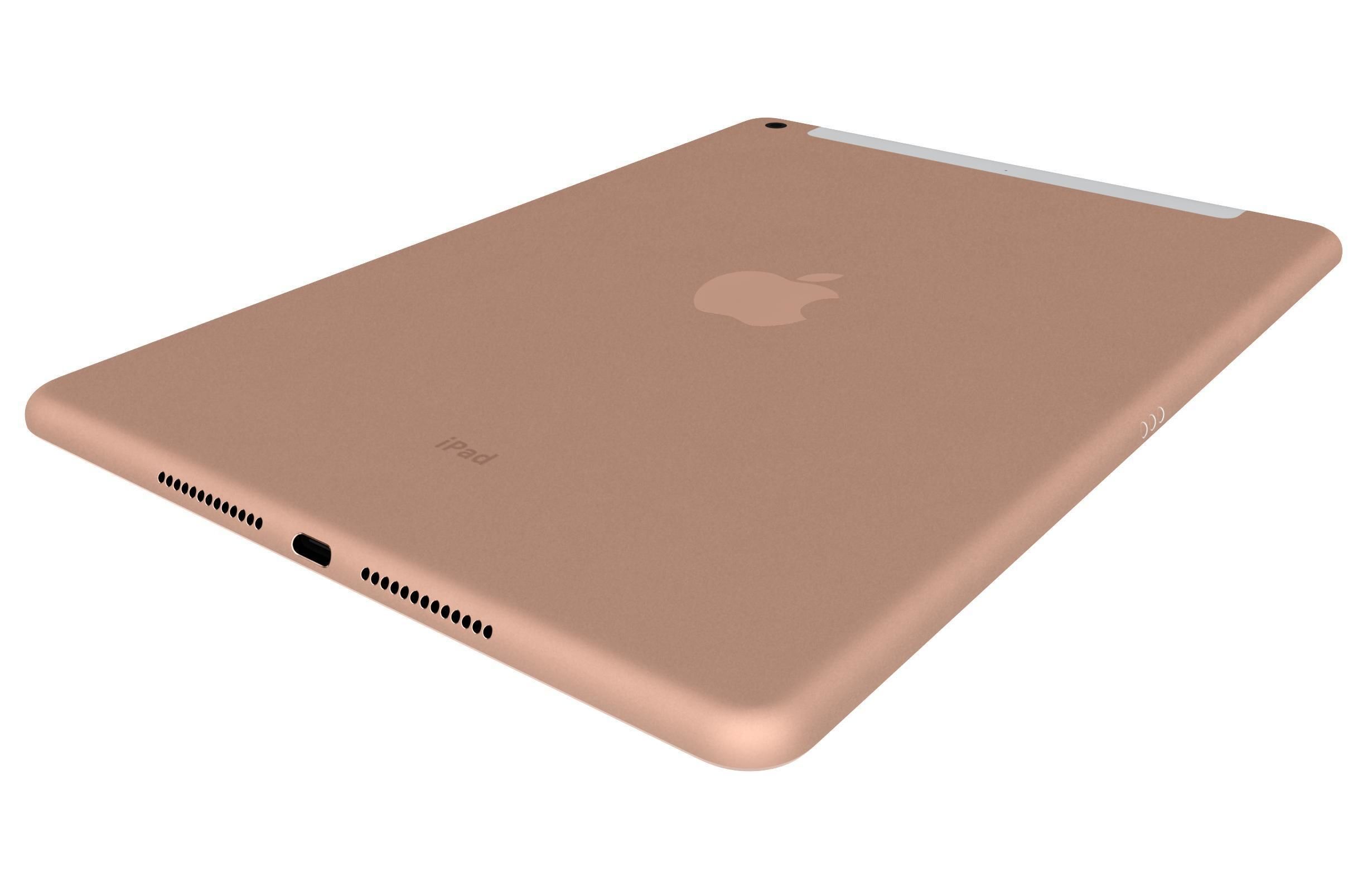 Apple iPad 8 10 2 2020 WiFi and Cellular Gold 3D model_9