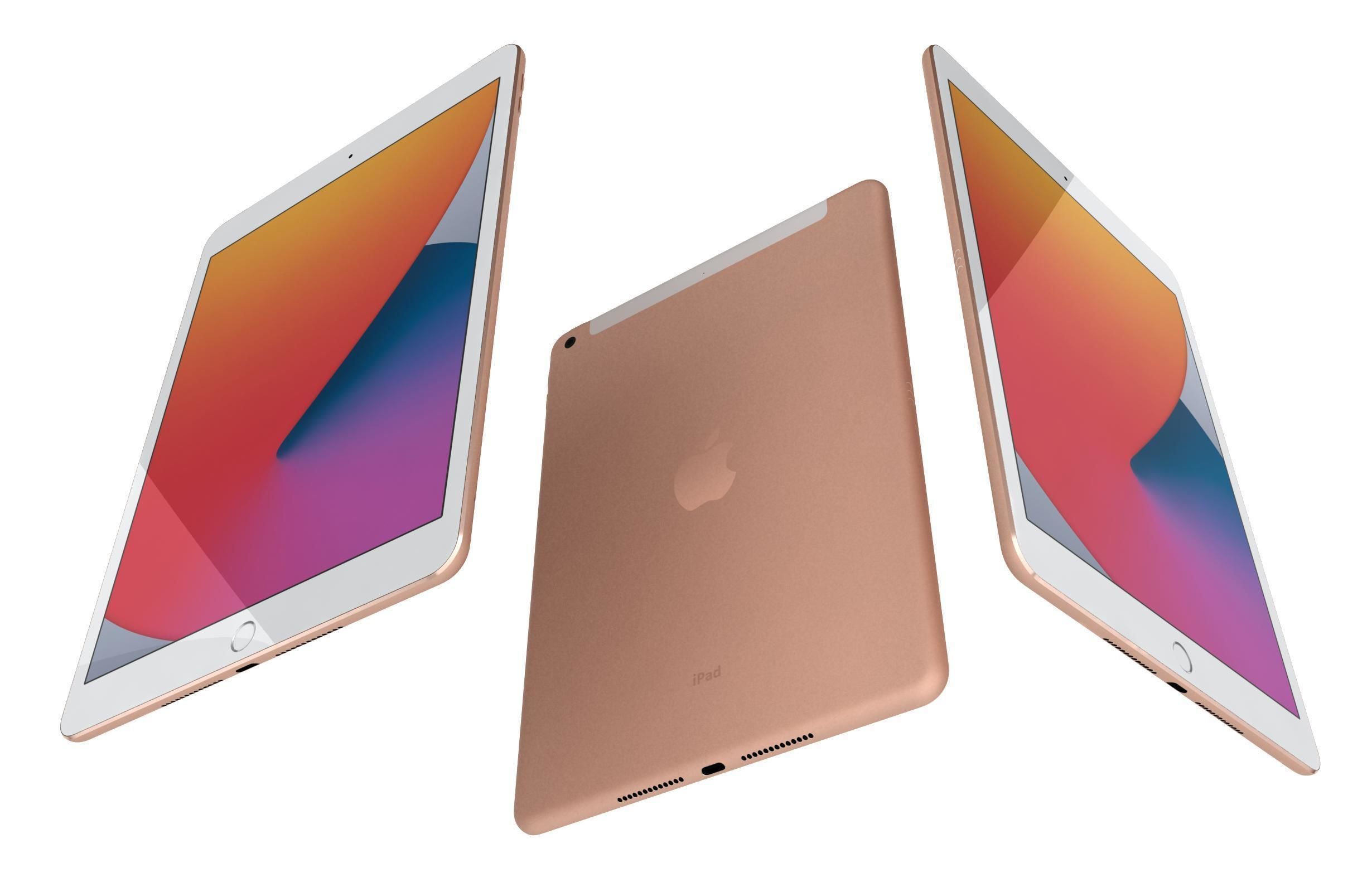 Apple iPad 8 10 2 2020 WiFi and Cellular Gold 3D model_1
