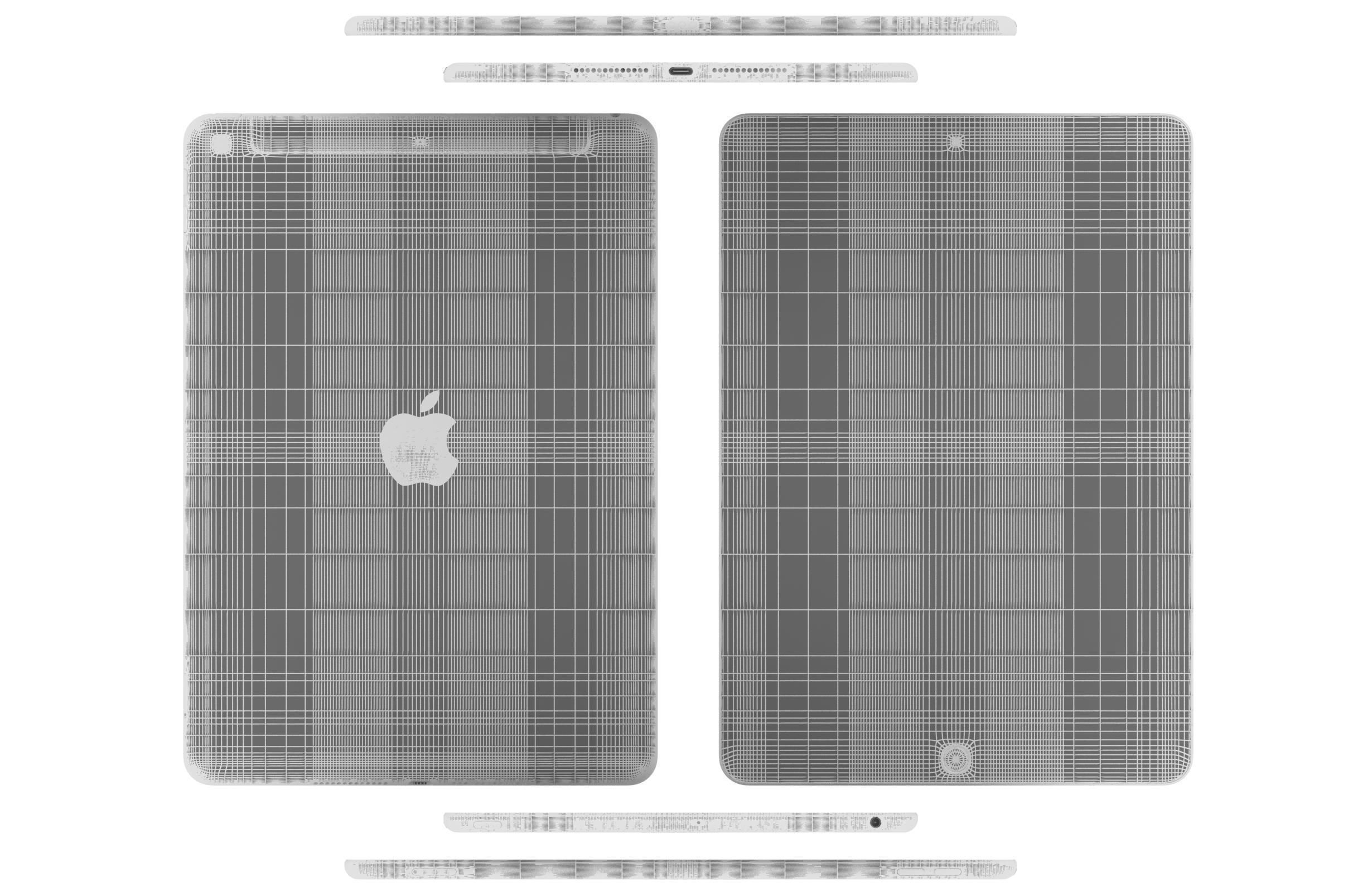 Apple iPad 8 10 2 2020 WiFi and Cellular Silver 3D model_17