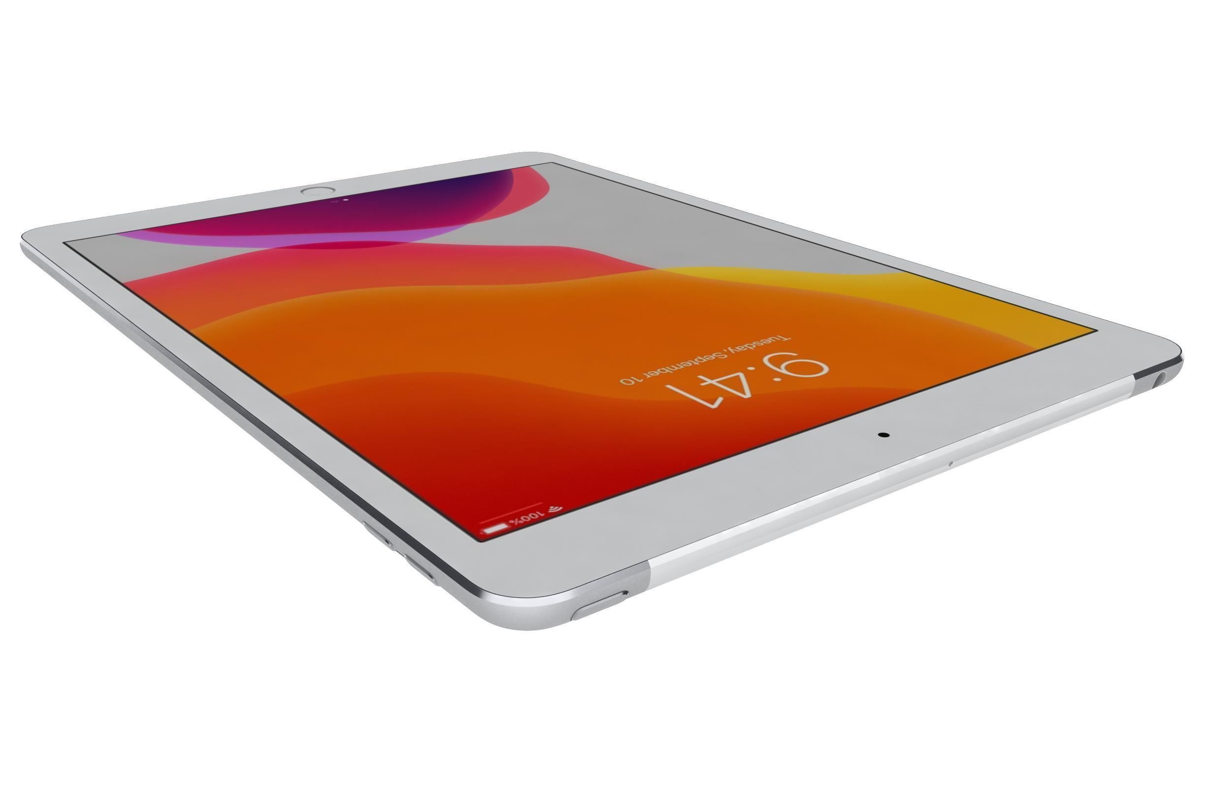 Apple iPad 8 10 2 2020 WiFi and Cellular Silver 3D model_13