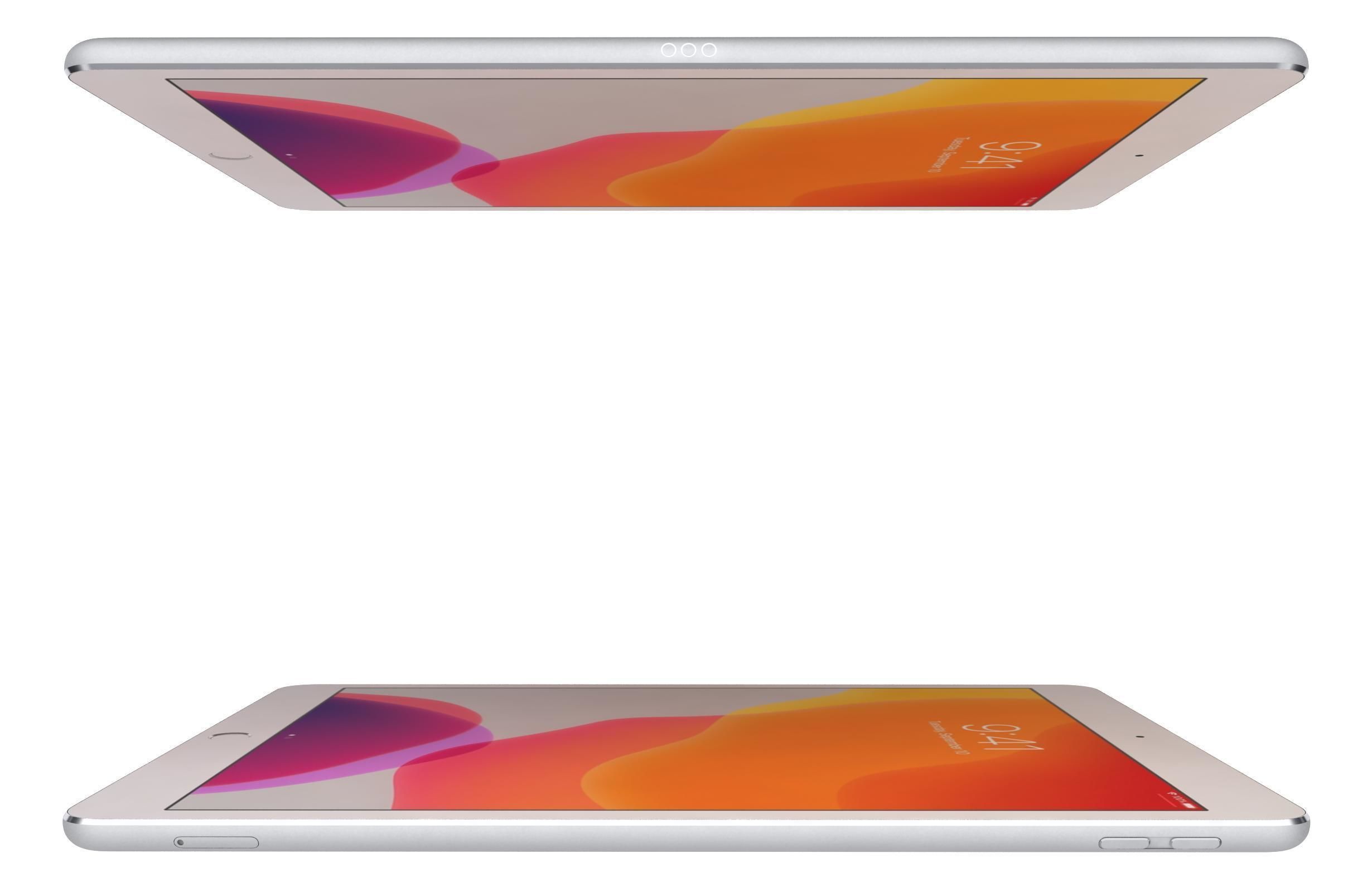 Apple iPad 8 10 2 2020 WiFi and Cellular Silver 3D model_11