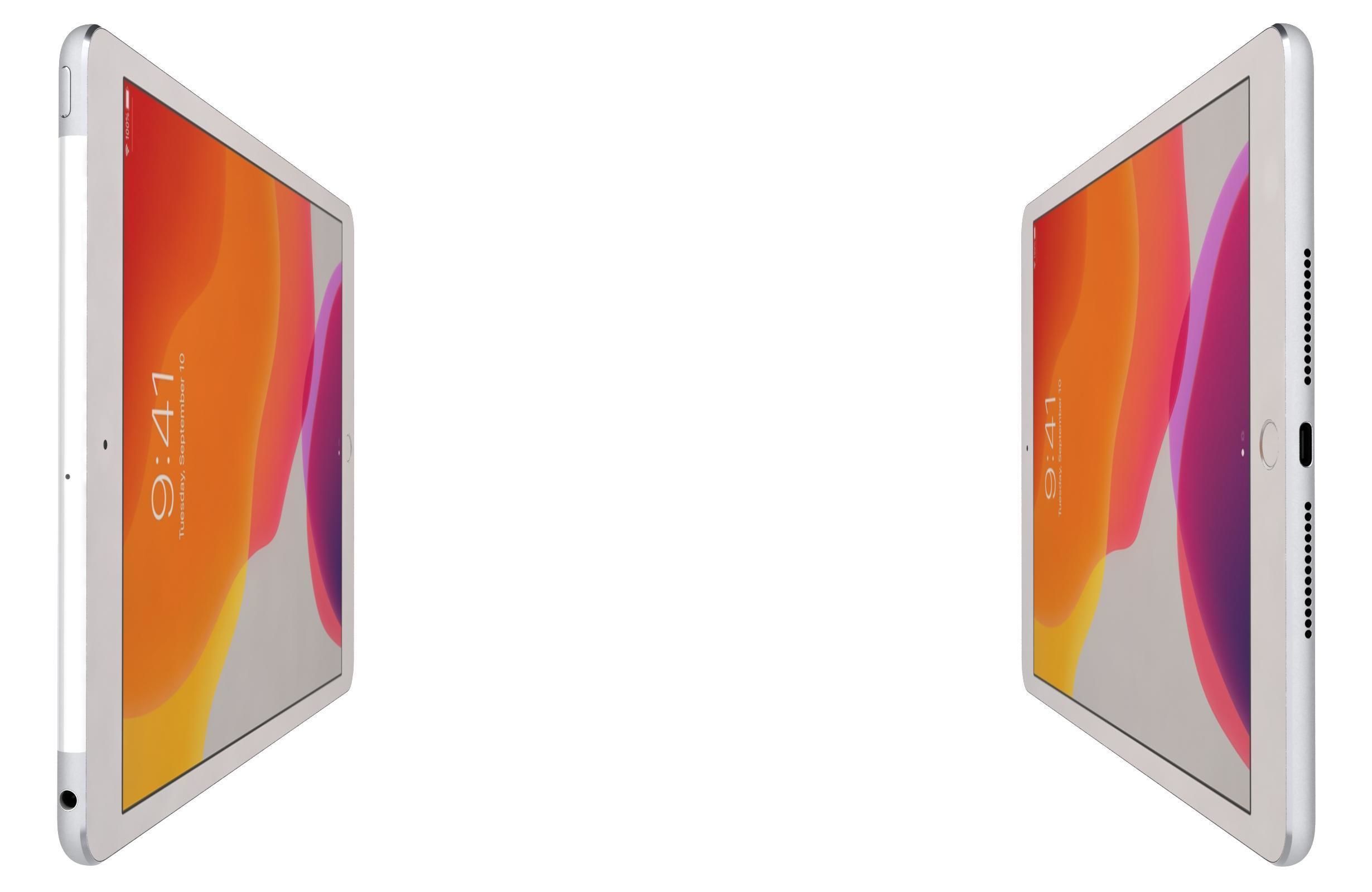 Apple iPad 8 10 2 2020 WiFi and Cellular Silver 3D model_10