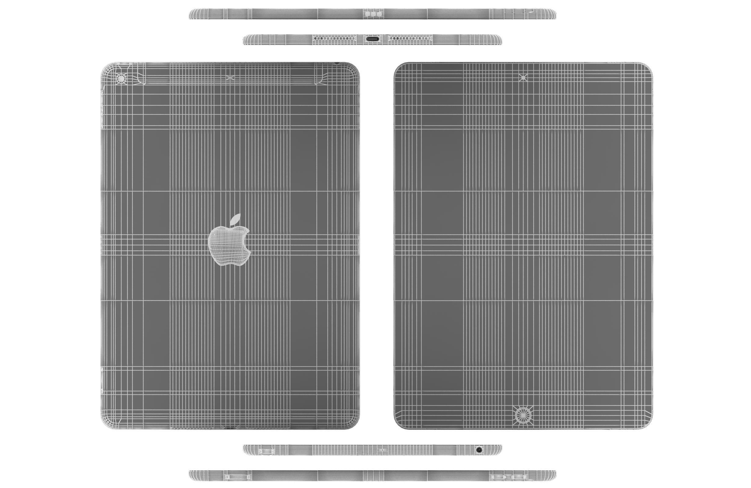 Apple iPad 8 10 2 2020 WiFi and Cellular Silver 3D model_16