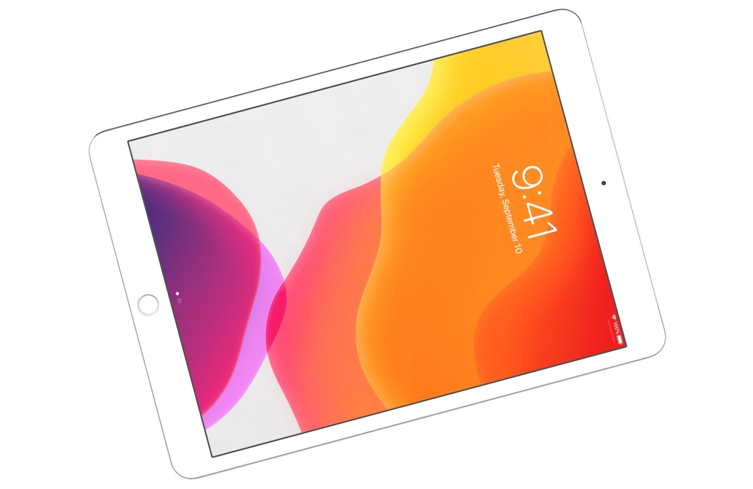 Apple iPad 8 10 2 2020 WiFi and Cellular Silver 3D model_9