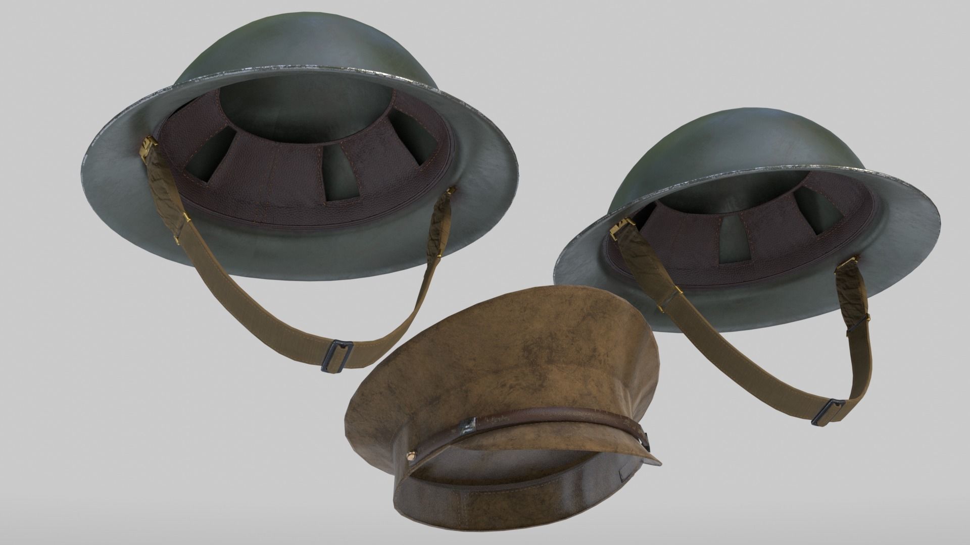 British WW1 Uniform and Lee Enfield MK III Low-poly 3D model_6