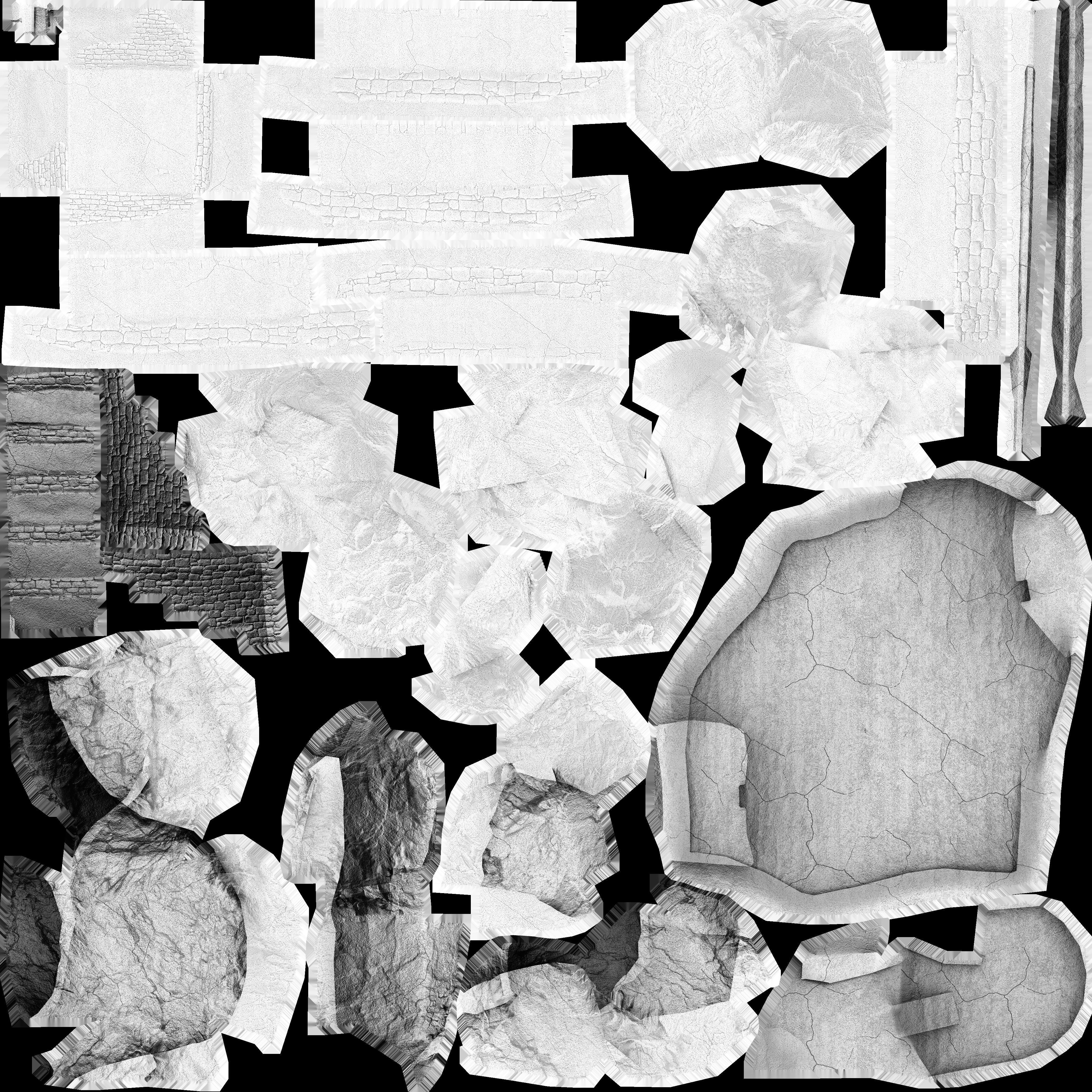 Old-Fort castle Low-poly 3D model_7