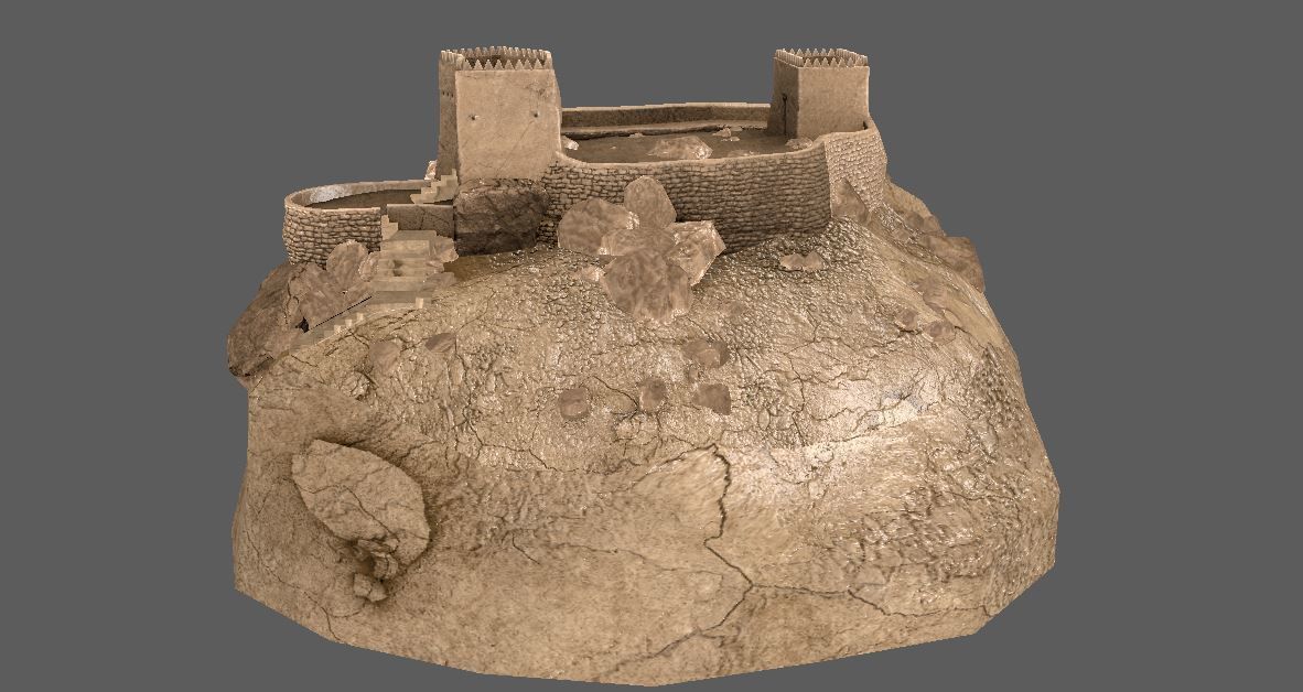 Old-Fort castle Low-poly 3D model_11
