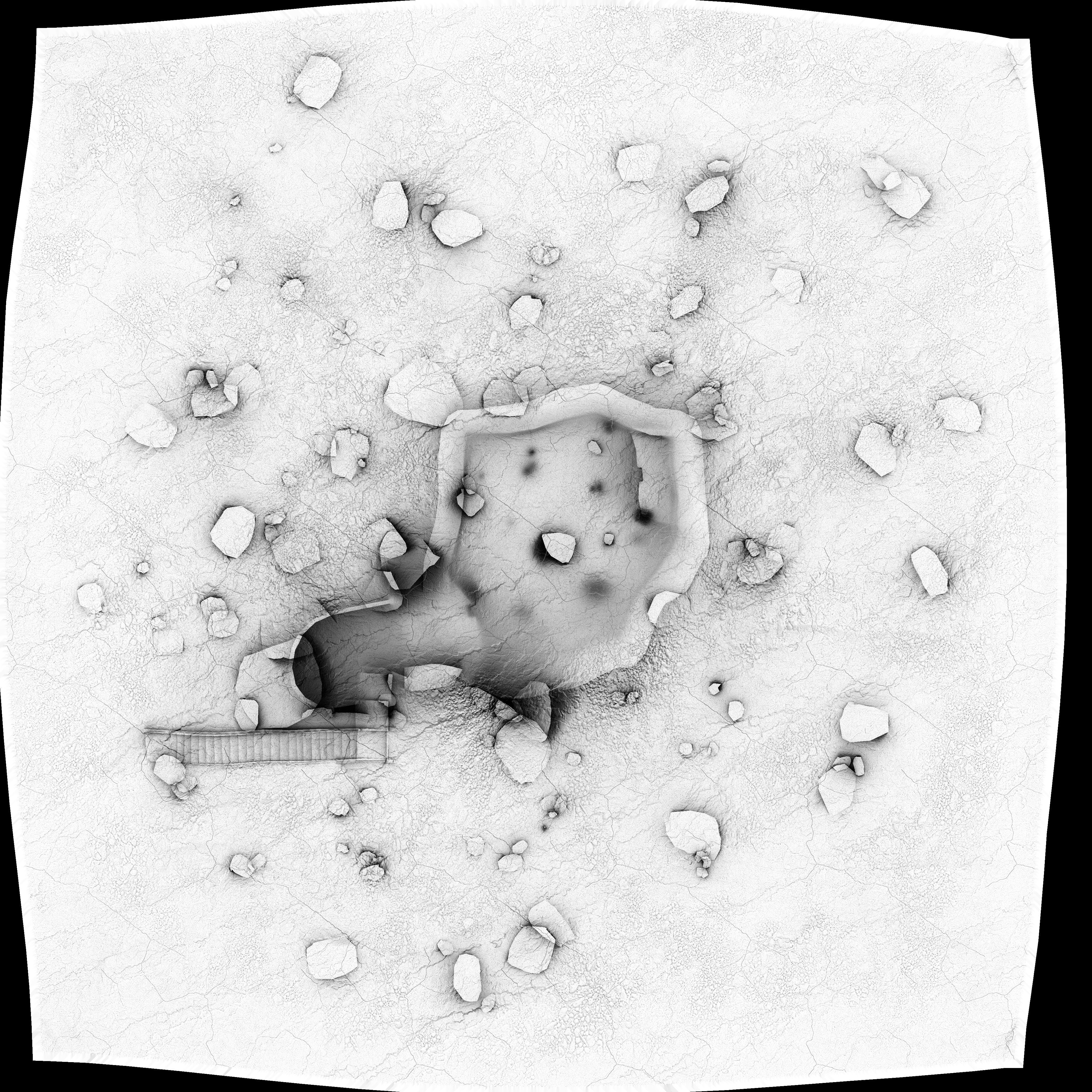 Old-Fort castle Low-poly 3D model_1