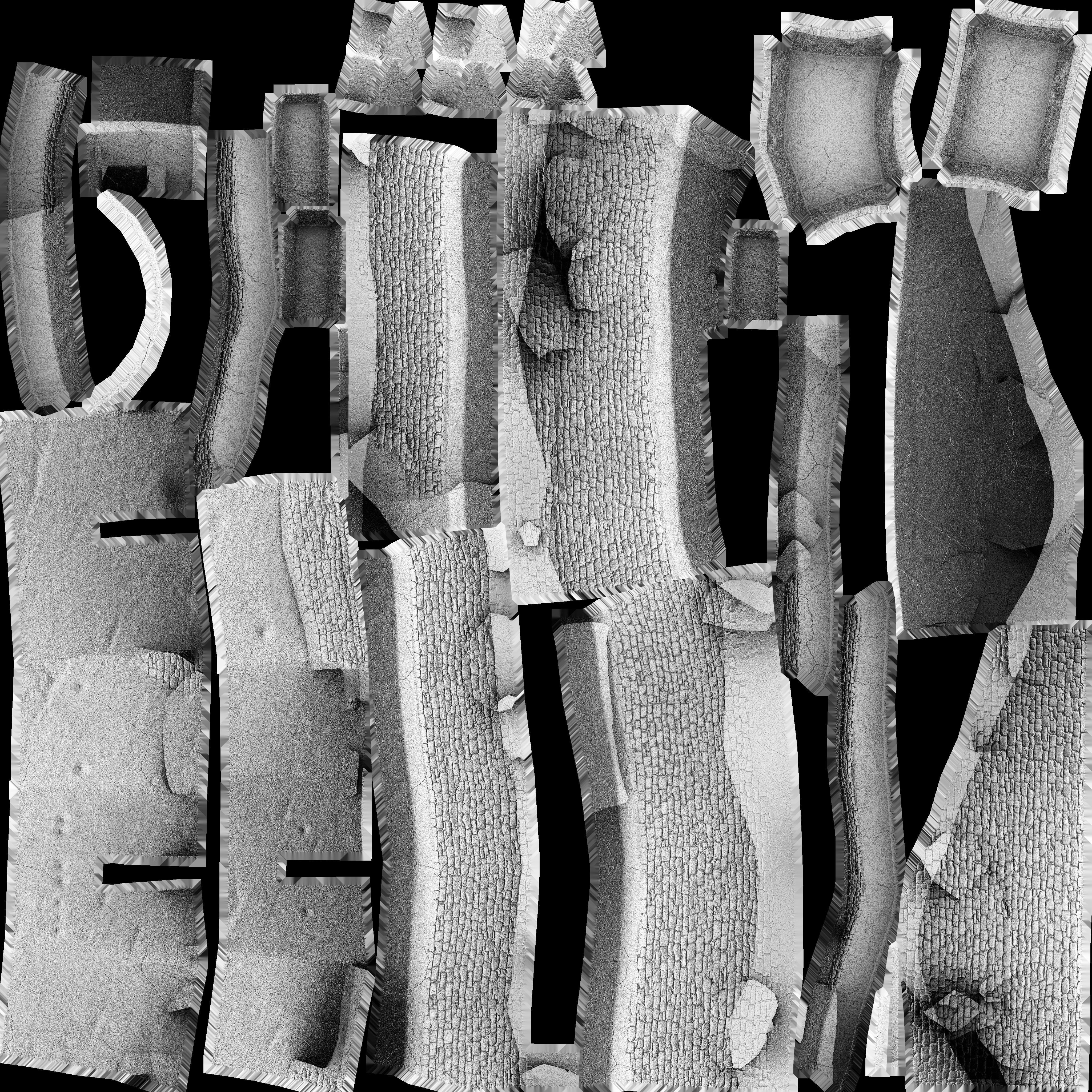 Old-Fort castle Low-poly 3D model_4