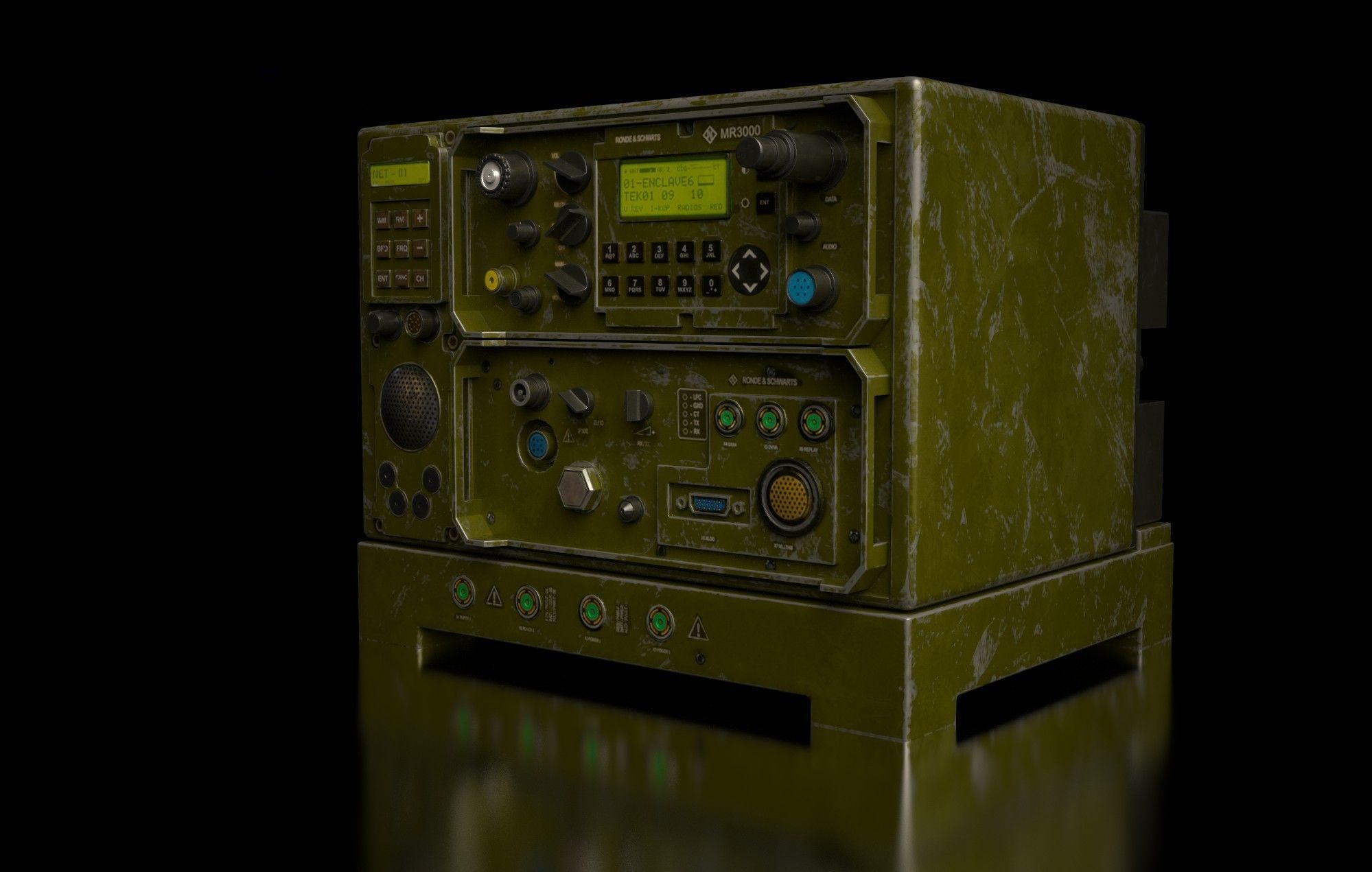Military Radio Free 3D model_2