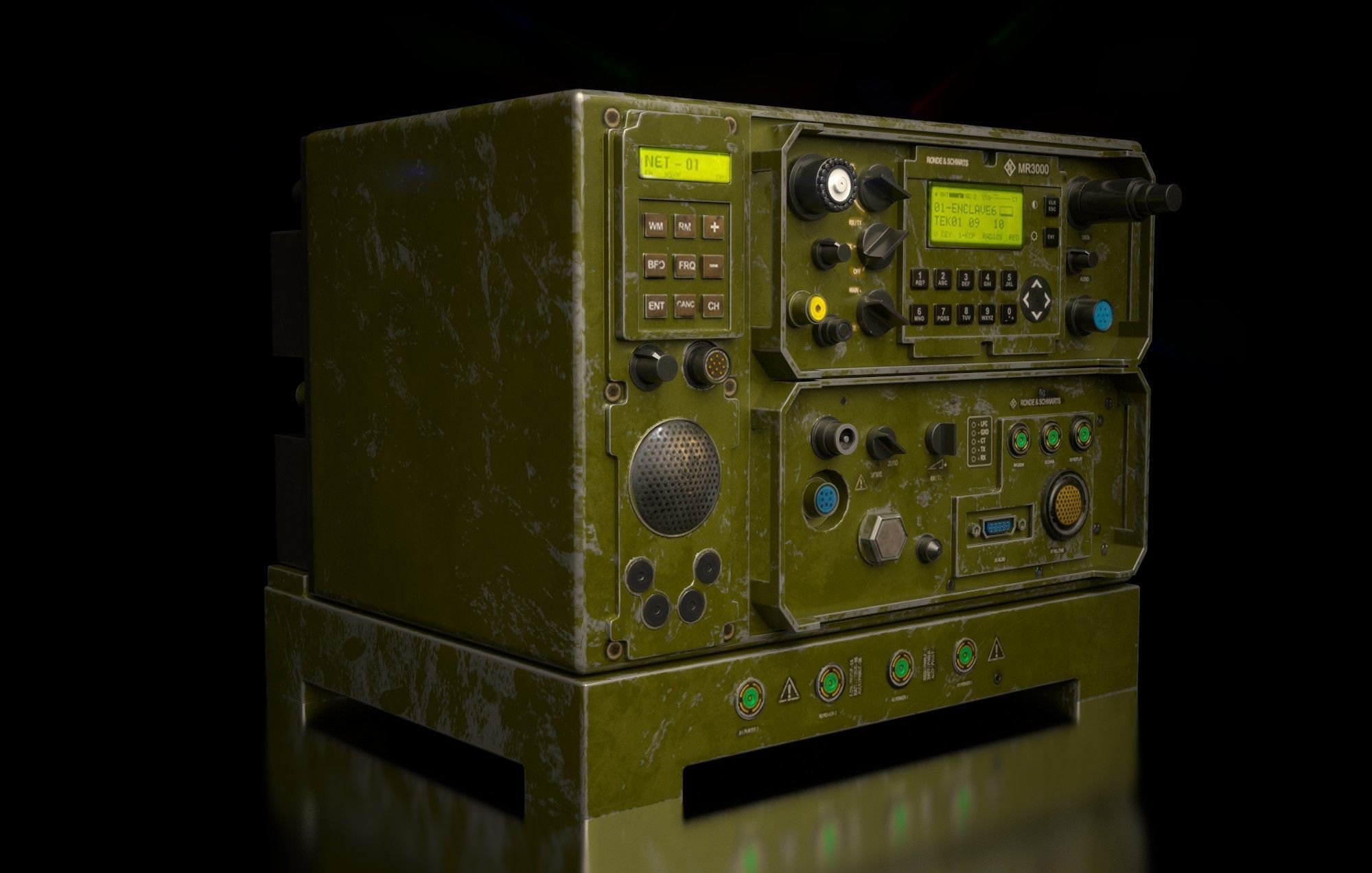 Military Radio Free 3D model_1
