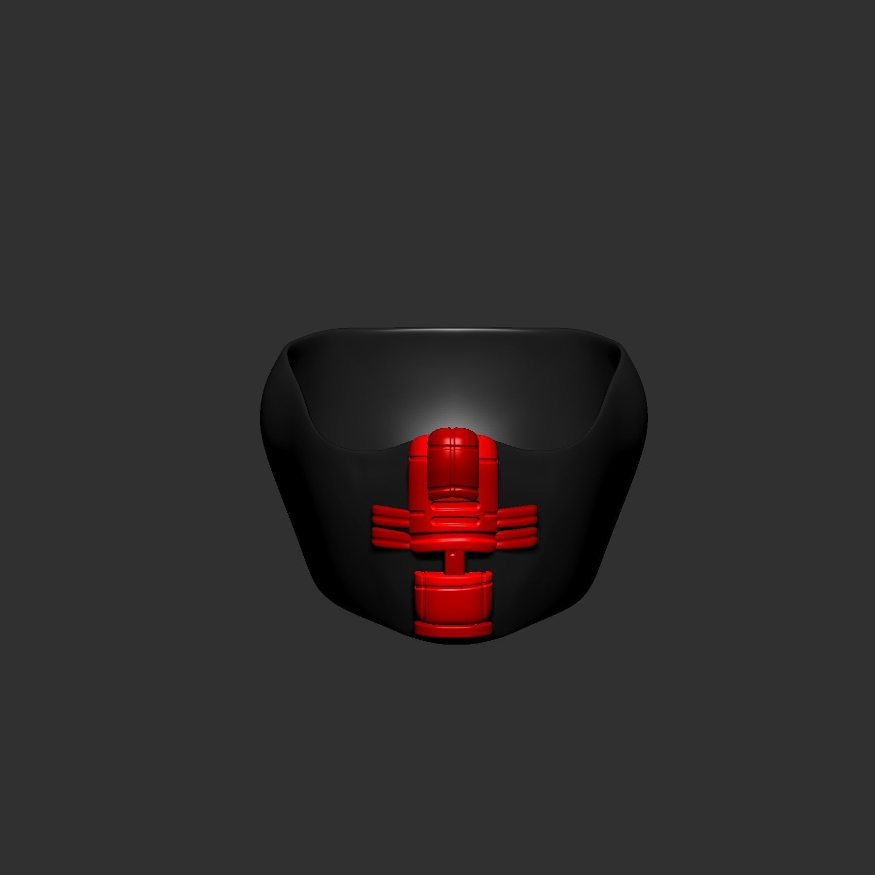 gas mask helmet scifi high poly sculpt 3d printable  3D model_2