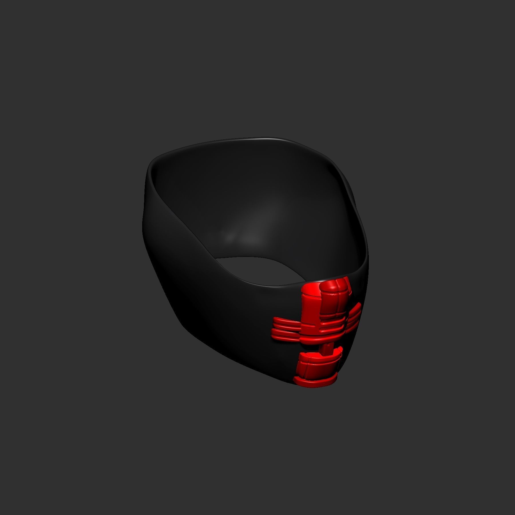 gas mask helmet scifi high poly sculpt 3d printable  3D model_5