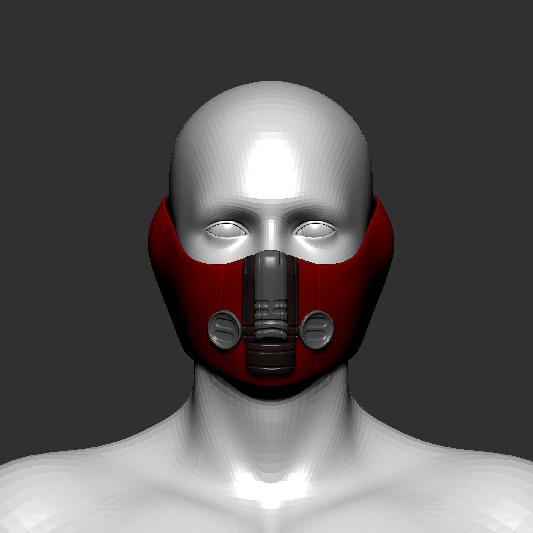 Gas mask helmet 3d model 3D model_1