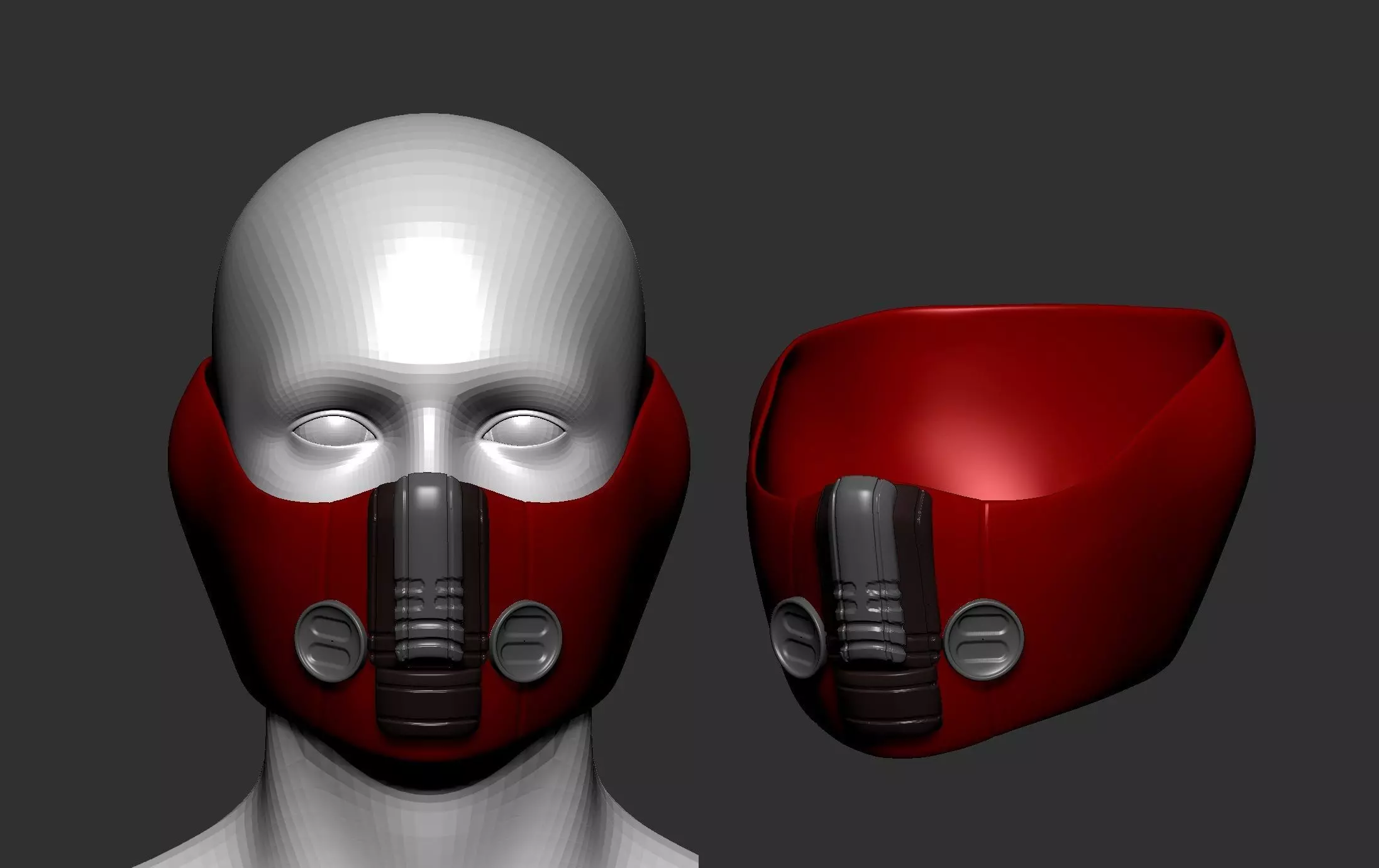 Gas mask helmet 3d model 3D model_0