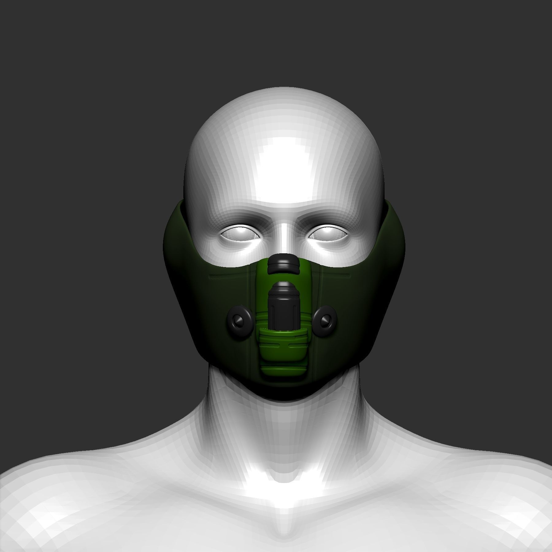 helmet high poly sculpt 3d printable  3D model_1