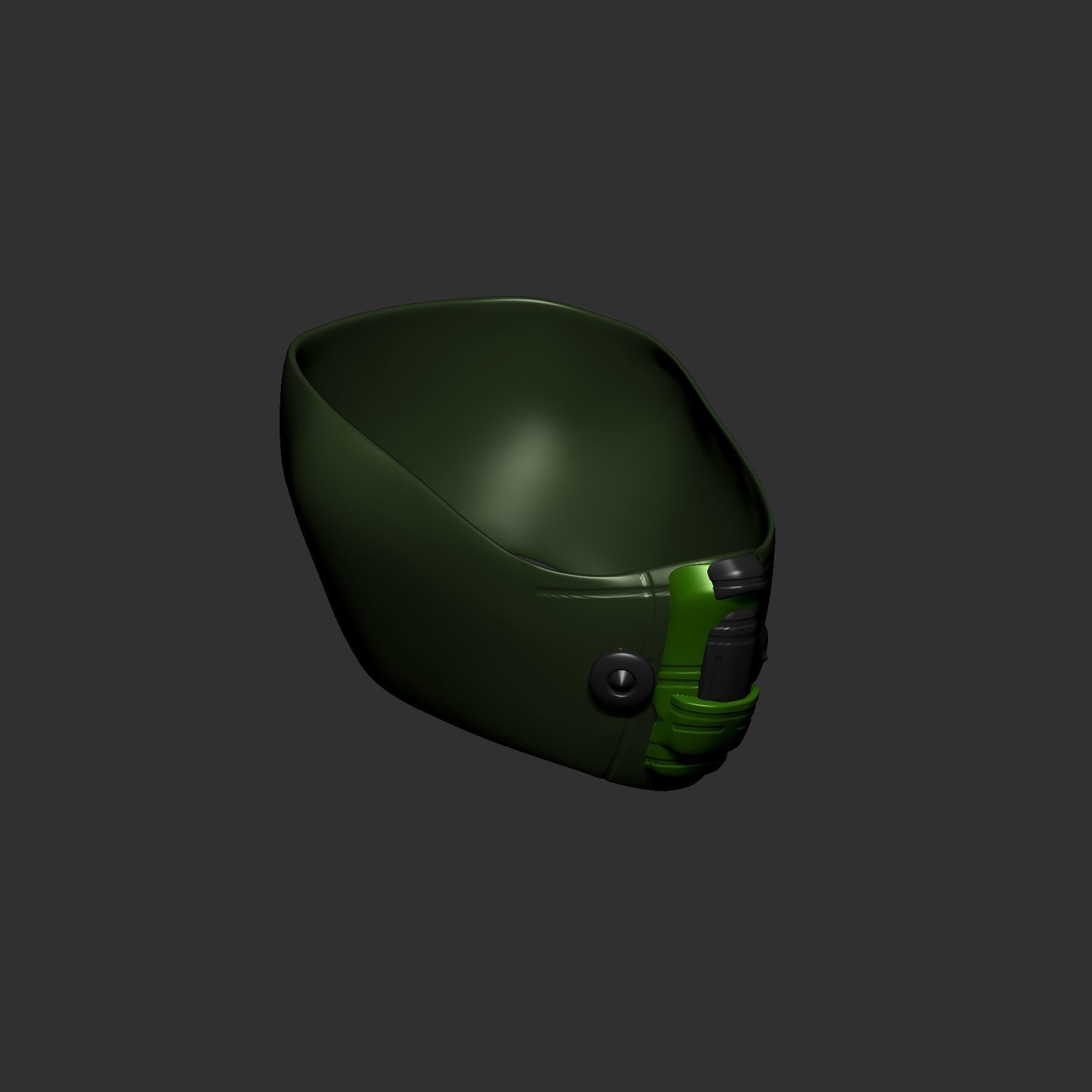 helmet high poly sculpt 3d printable  3D model_5