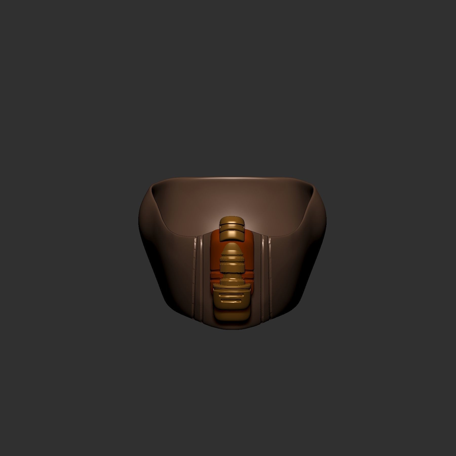 Gas mask helmet 3d model scifi Low-poly  3D model_2
