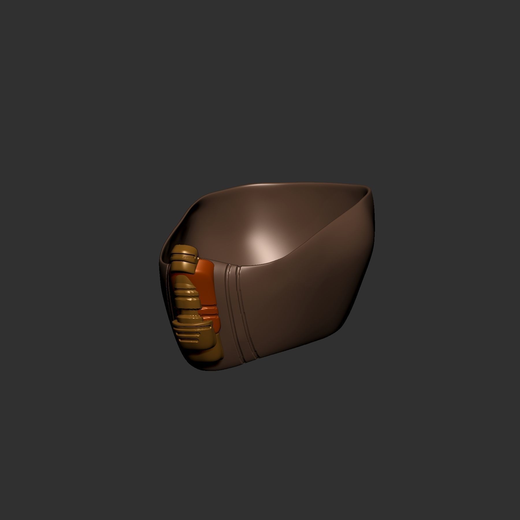 Gas mask helmet 3d model scifi Low-poly  3D model_3