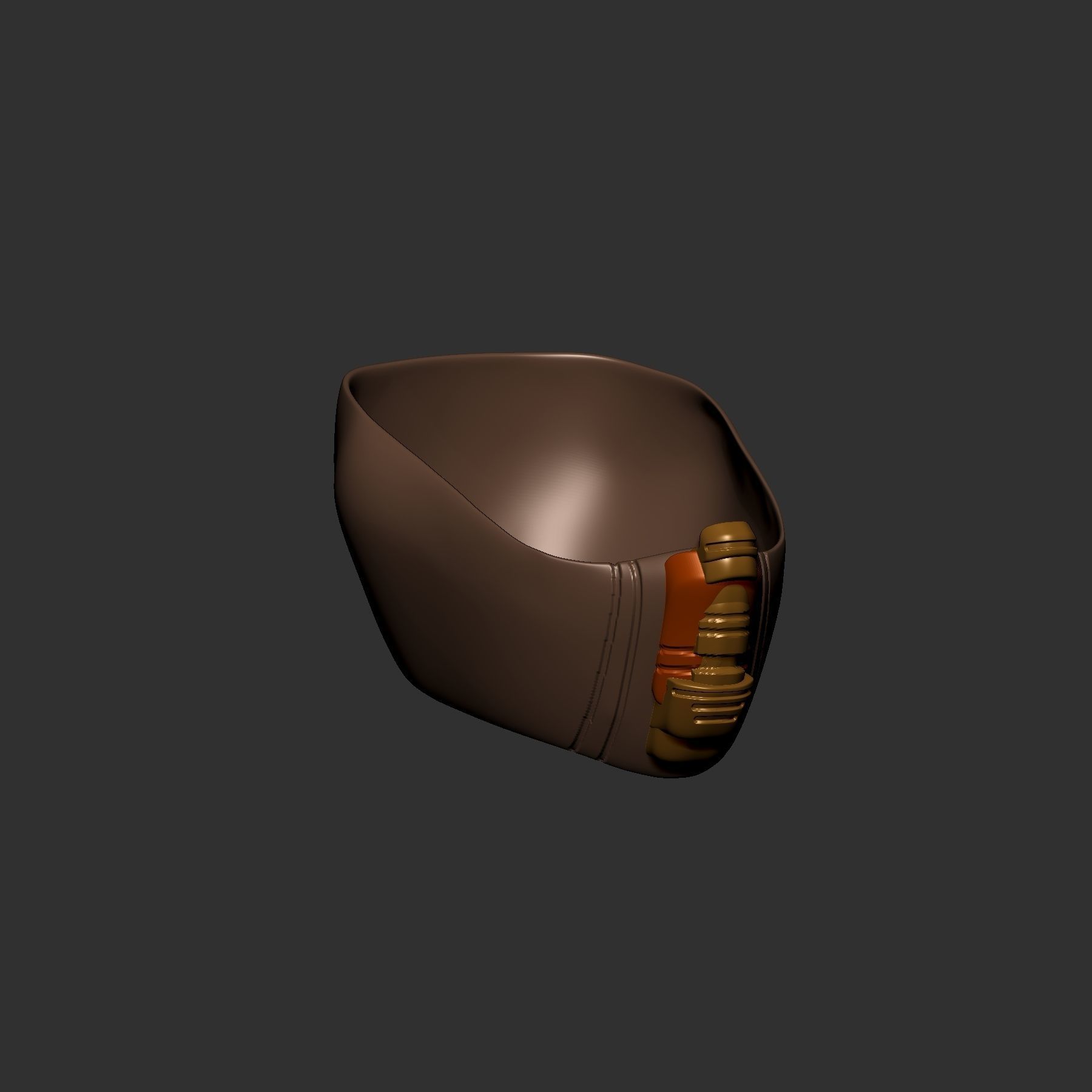 Gas mask helmet 3d model scifi Low-poly  3D model_4