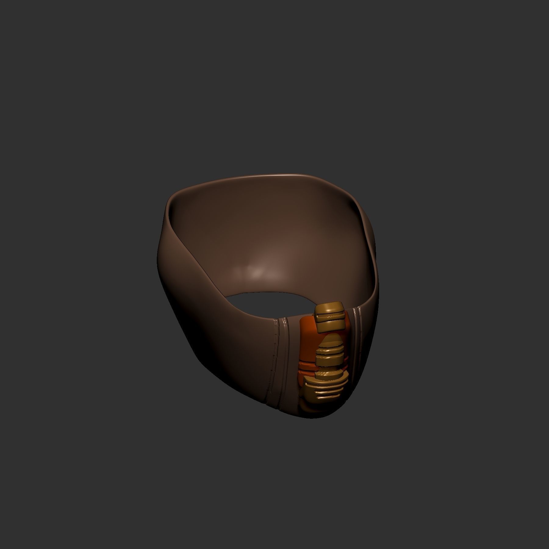 Gas mask helmet 3d model scifi Low-poly  3D model_5