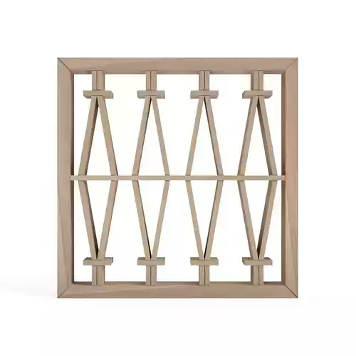 Matsubatsunagi wooden frame with four squares 3D print model
