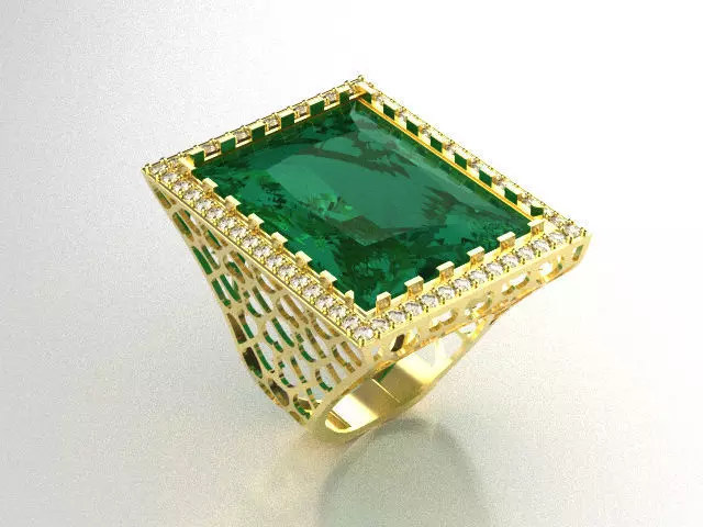 big stone square r00058 3D print model_0