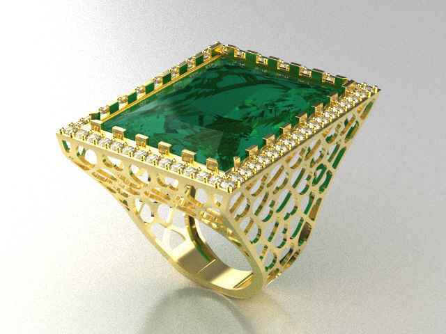 big stone square r00058 3D print model_1