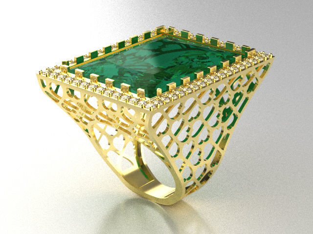 big stone square r00058 3D print model_3