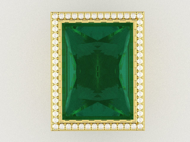 big stone square r00058 3D print model_2