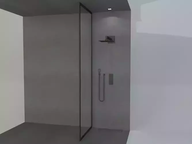 Mens shower grey and black 3D model
