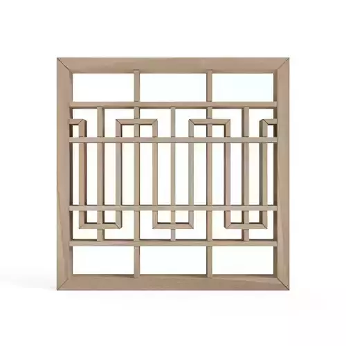 Renjikumiko wooden frame with squares 3D print model