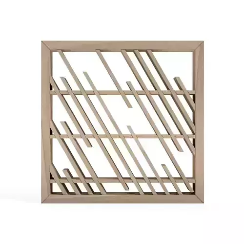 Samidare wooden frame with lines 3D print model