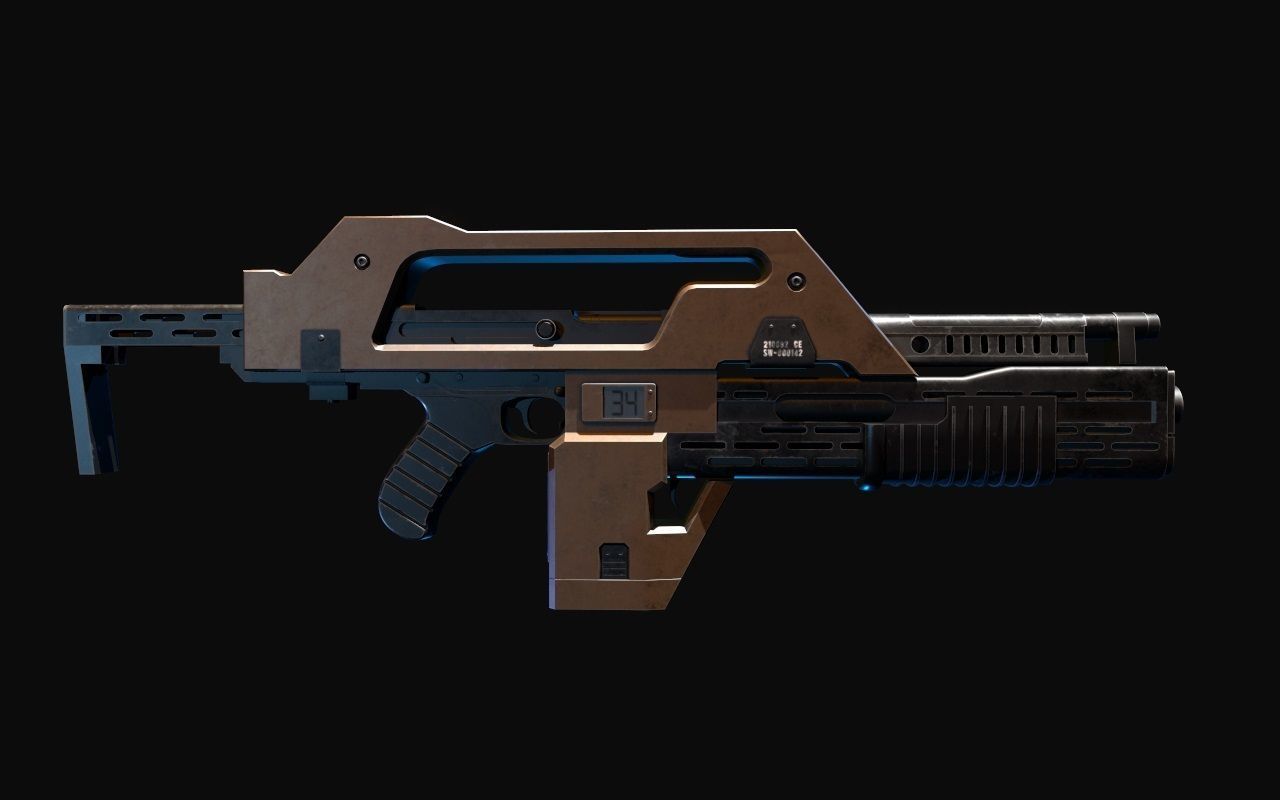M41A Pulse Rifle Alien 3D model | CGTrader
