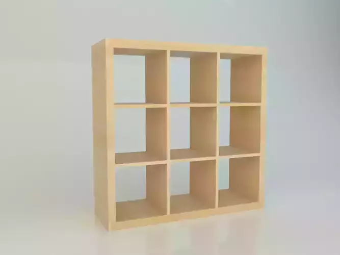 IKEA KALLAX 3x3 realistic measurements 3D