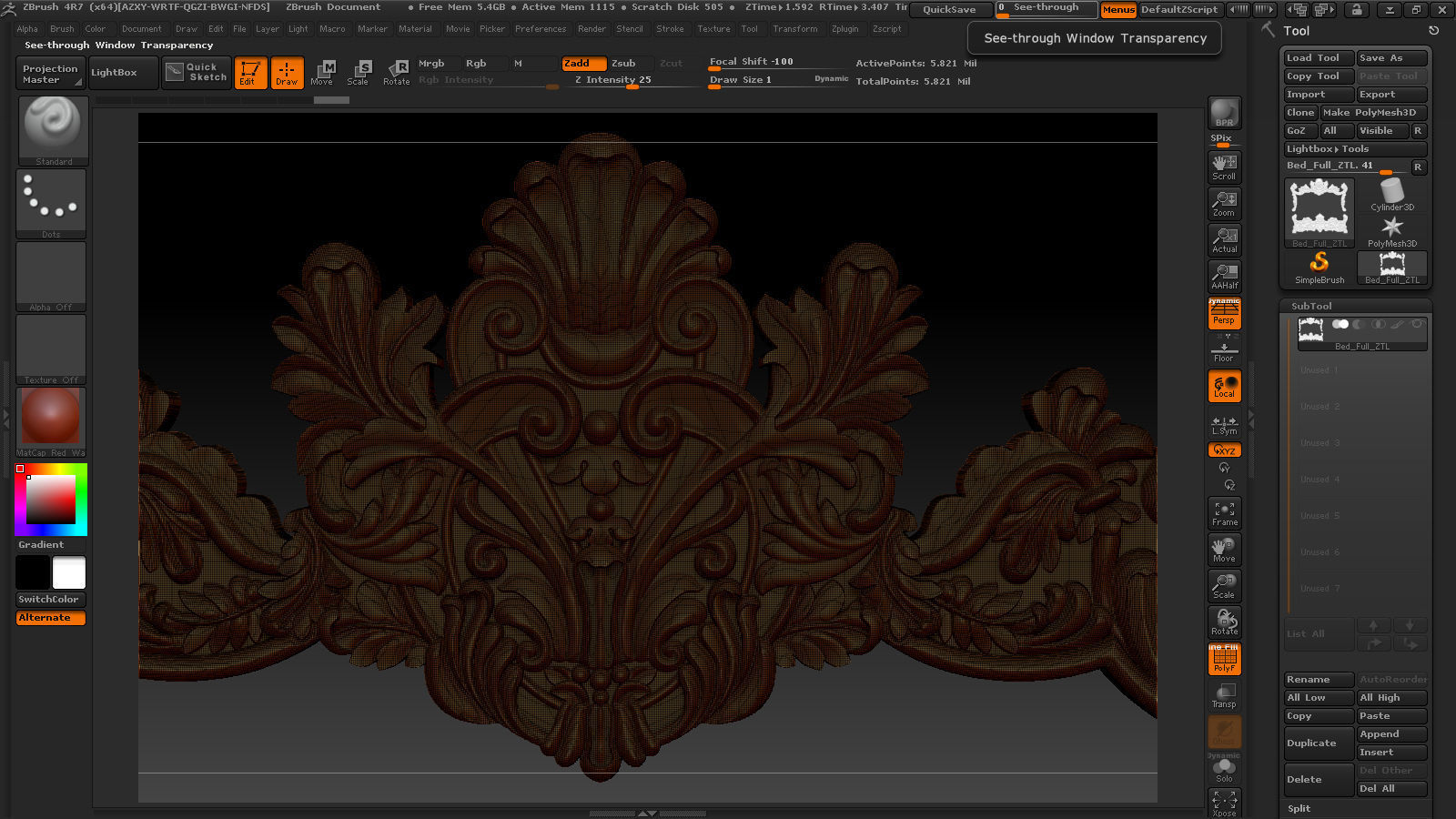 Classic Bed 3D relief models 3D print model_26