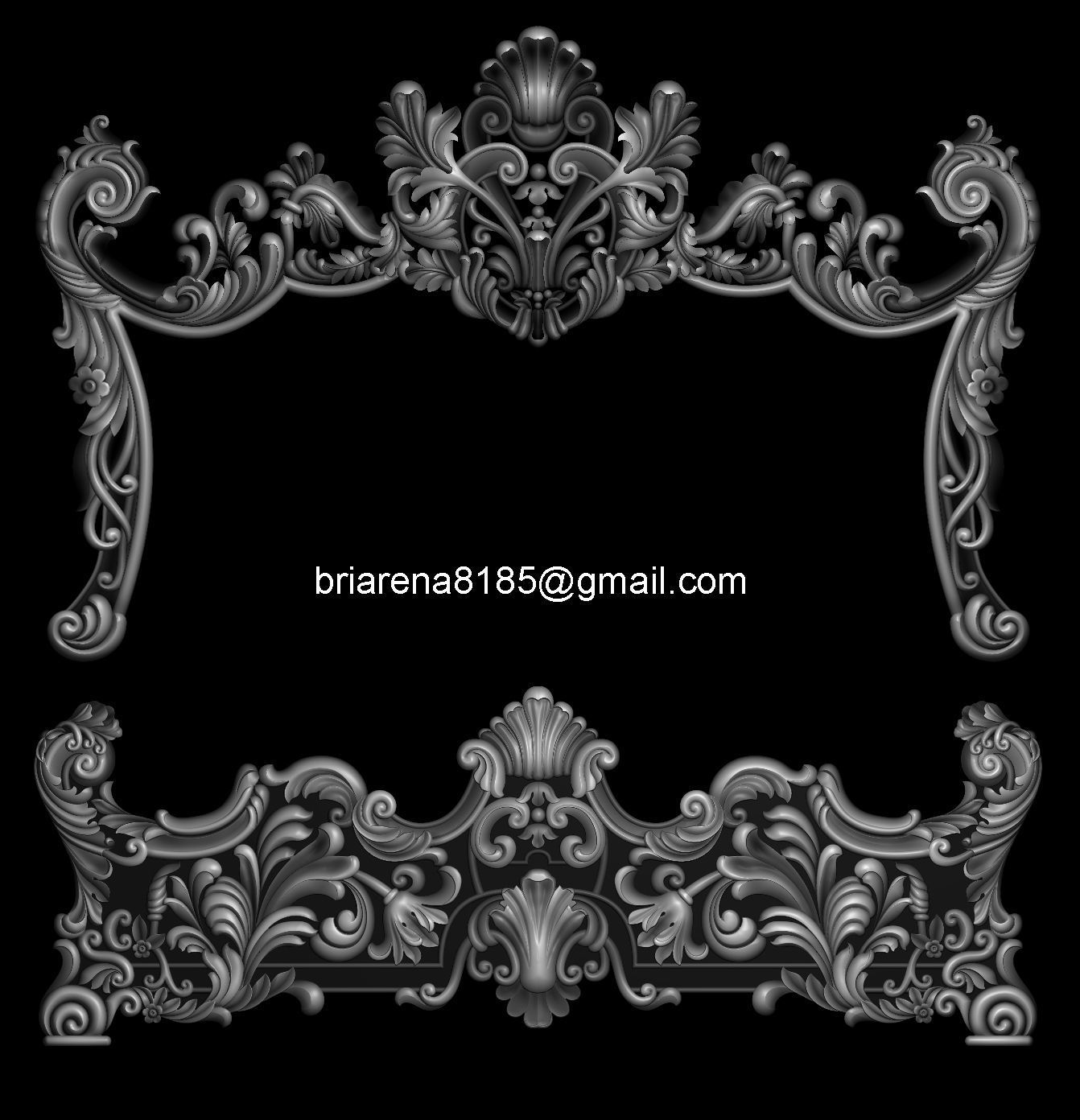 Classic Bed 3D relief models 3D print model_1