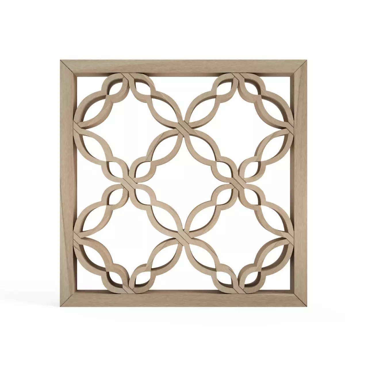 Hyotanshippo wooden frame with intricate design 3D print model_0