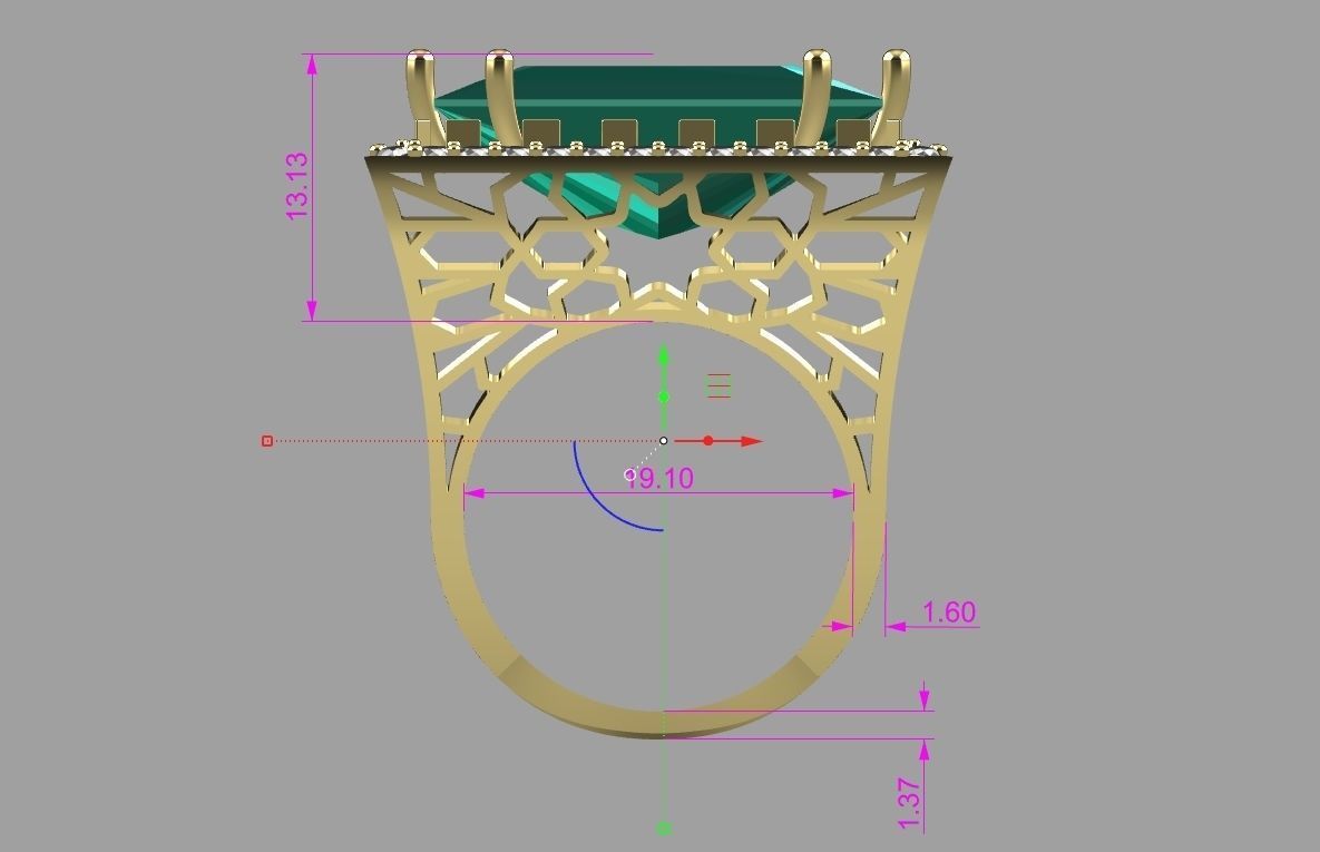 big stone square r00059 3D print model_5