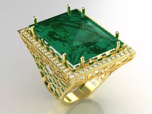 big stone square r00059 3D print model_0