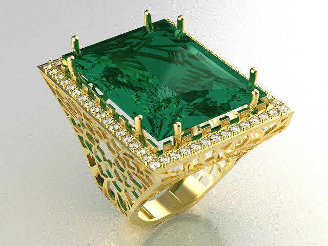big stone square r00059 3D print model