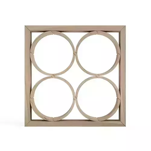 Watsunagi four circles in wooden frame 3D print model