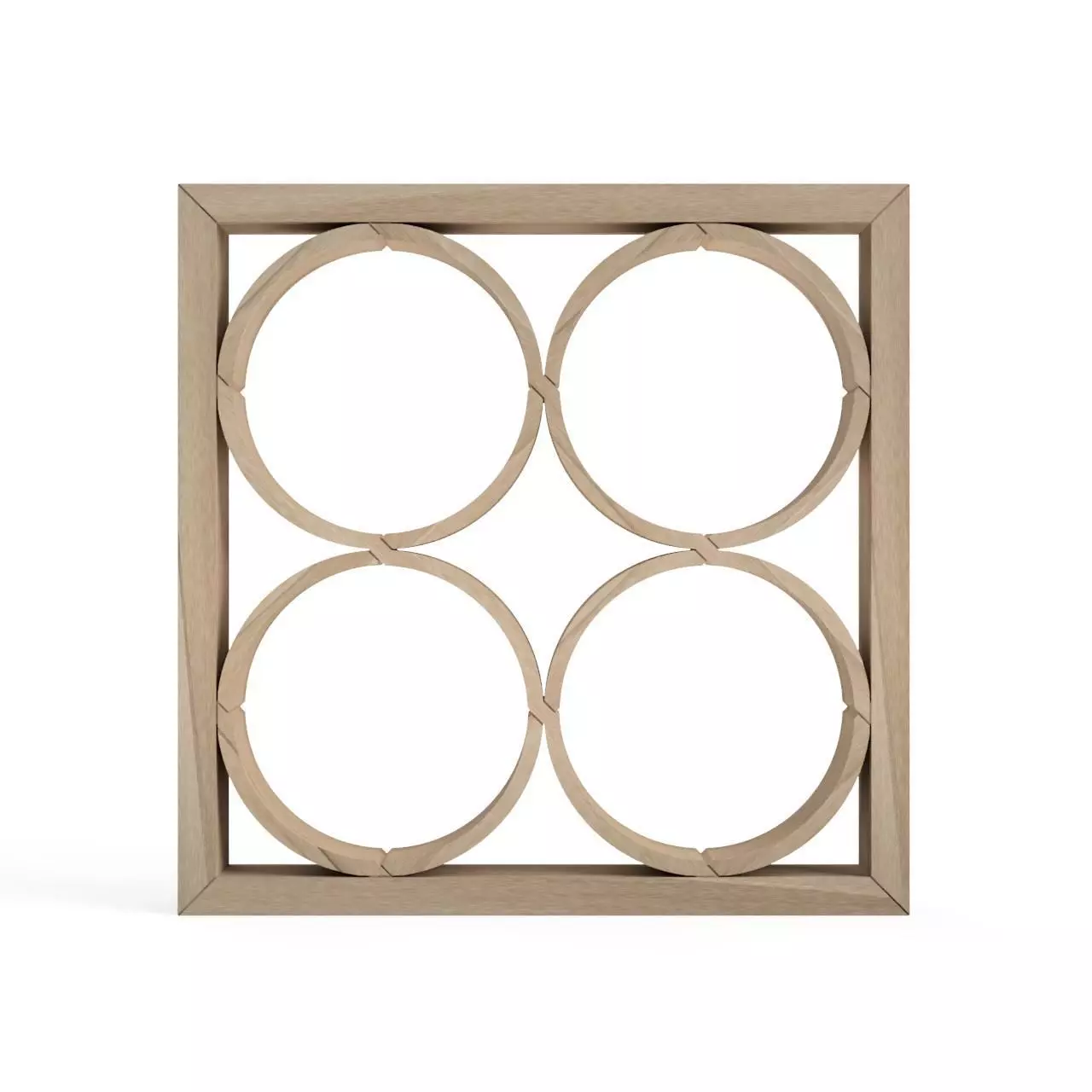 Watsunagi four circles in wooden frame 3D print model_0
