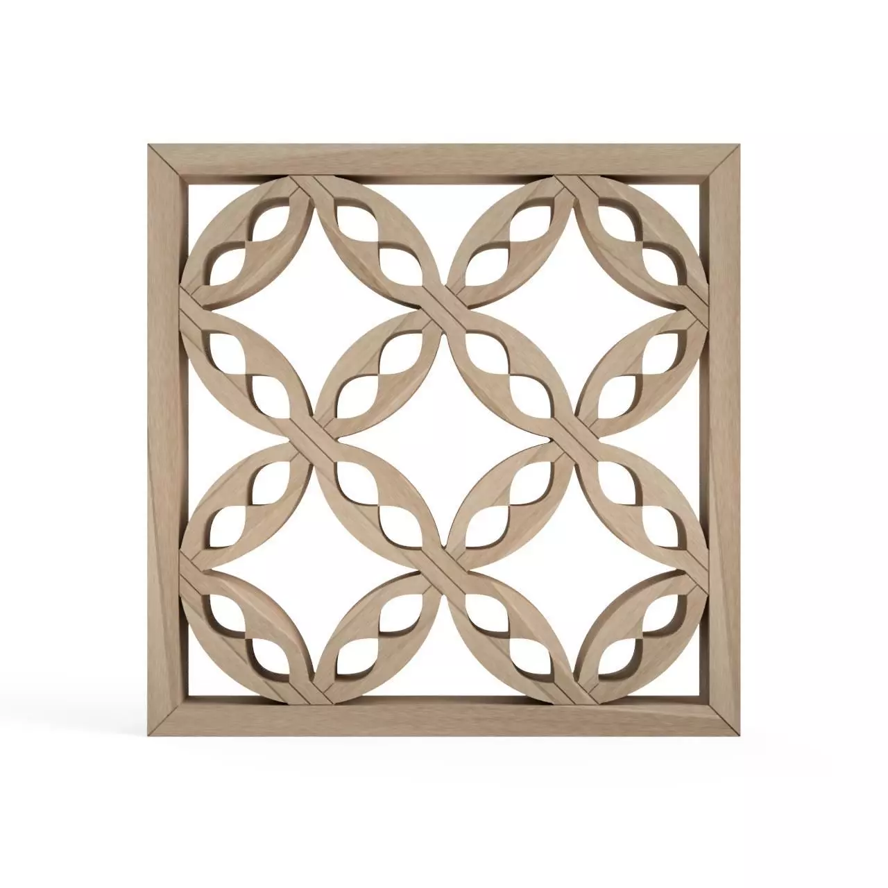 Kawarishippo wooden wall panel with intricate design 3D print model_0